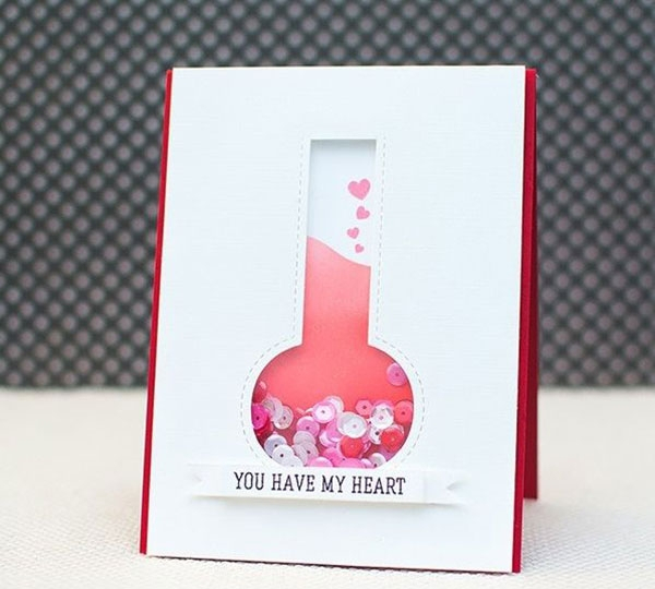 Thiệp Valentine lọ hóa chất tình yêu