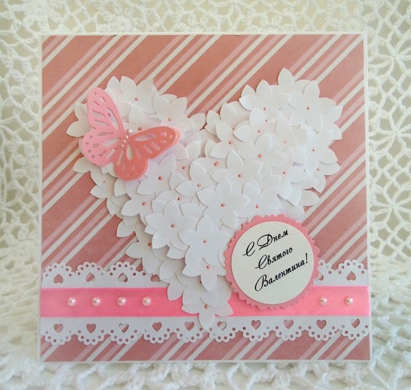 Cách làm thiệp Valentine handmade trái tim hoa cực yêu