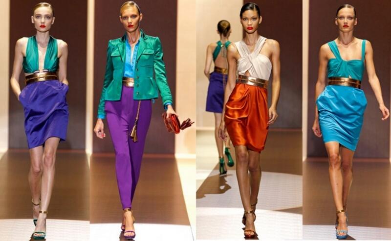 Trang phục color-block rực rỡ