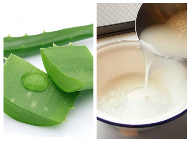 Nha đam và nước vo gạo