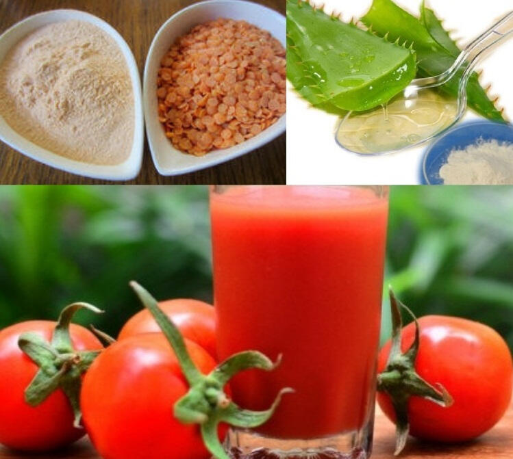 Nha đam với cà chua và đậu lăng