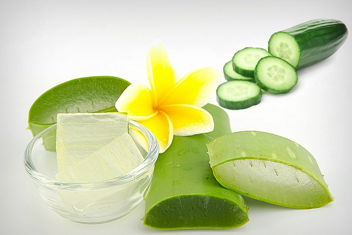 Nha đam với dưa chuột và sữa chua