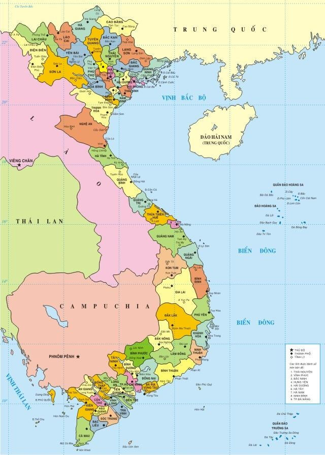 Bài văn tả tấm bản đồ Việt Nam số 11