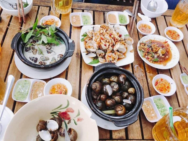 Món ốc len xào dừa