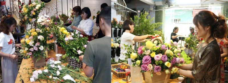 Dạy cắm hoa, dạy tráp rồng phượng chuyên nghiệp - Lily Academy