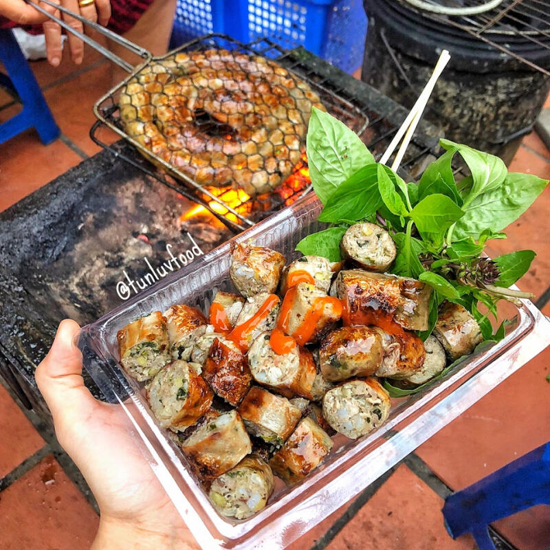 Dồi sụn nướng - Chợ Thành Công