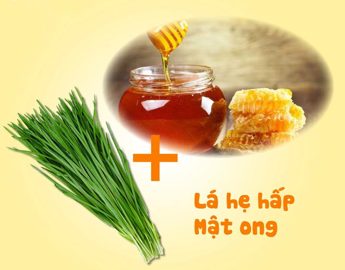 Lá hẹ hấp mật ong